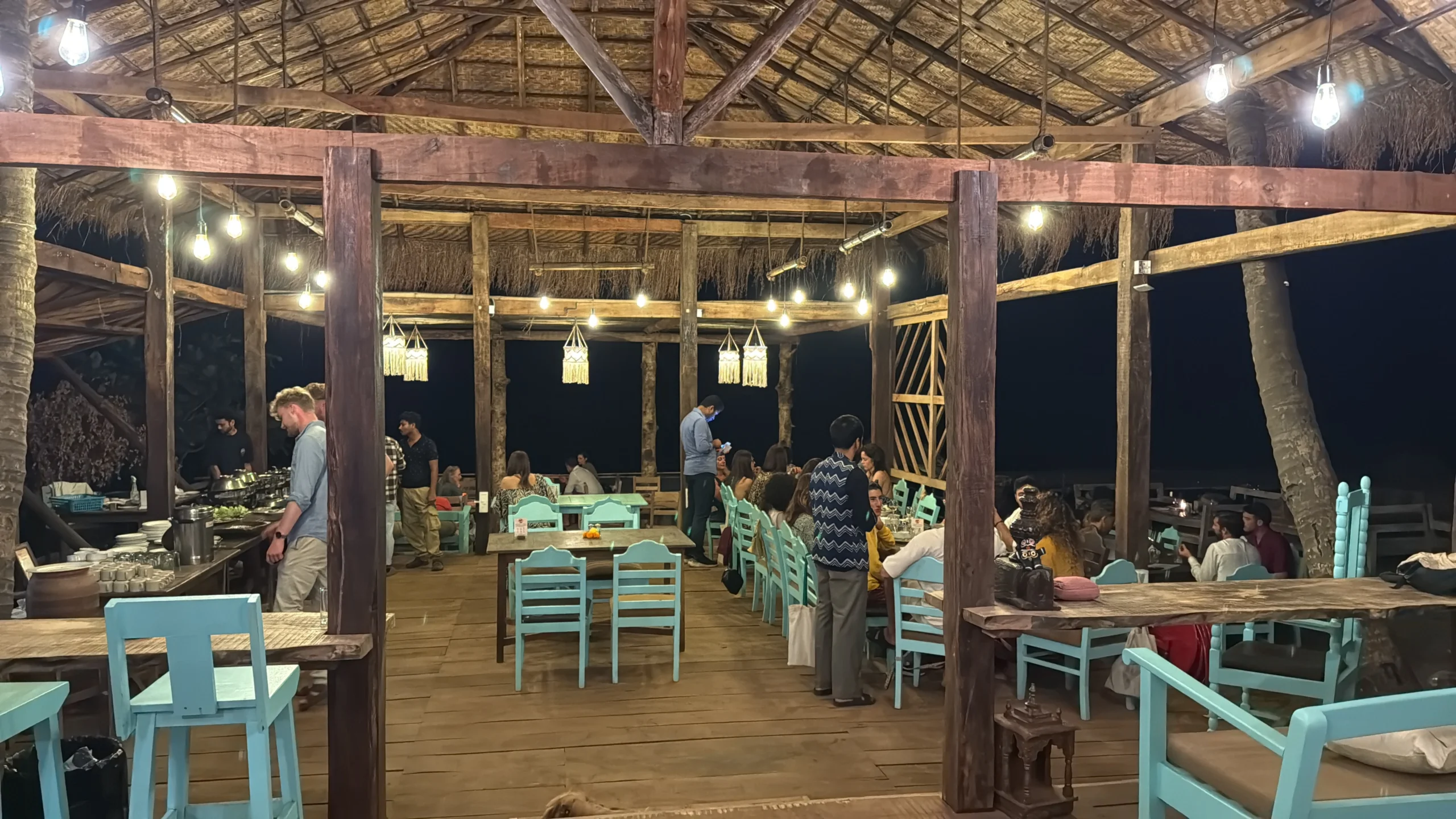 Sea-facing dining terrace at Chia